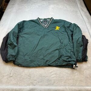 Holloway Oakland A's Pullover Windbreaker Jacket XX-Large Green Yellow